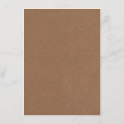 Het Rustic Kraft String Lights Wedding Collectie Menu (Achterkant)