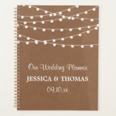 Het Rustic Kraft String Lights Wedding Collectie Planner (Voorkant)