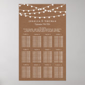 Het Rustic Kraft String Lights Wedding Collectie Poster (Voorkant)