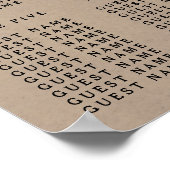 Het Rustic Kraft String Lights Wedding Collectie Poster (Hoek)