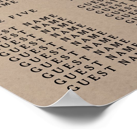 Het Rustic Kraft String Lights Wedding Collectie Poster (Hoek)