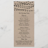 Het Rustic Kraft String Lights Wedding Collectie Programma (Achterkant)