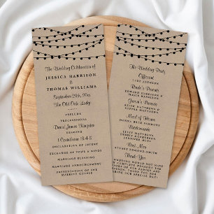 Het Rustic Kraft String Lights Wedding Collectie Programma
