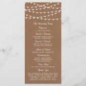 Het Rustic Kraft String Lights Wedding Collectie Programma (Achterkant)