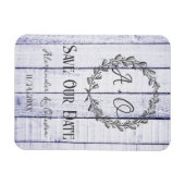 Het Rustic Monogram van de Lavender sparen de Magn Magneet (Horizontaal)