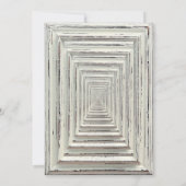 Het Rustic White Lijst & Burlap Wedding Collectie Kaart (Achterkant)