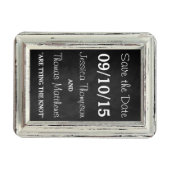 Het Rustic White Lijst & Burlap Wedding Collectie Magneet (Horizontaal)