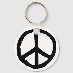 Het ruwe Symbool van de Vrede Sleutelhanger