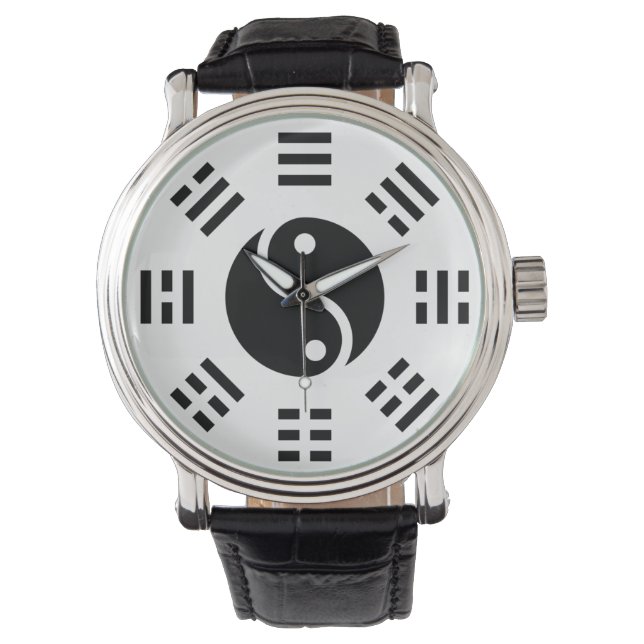 Het saldo: Ba Gua, acht trigrammen yin yang TCM Horloge (Voorkant)