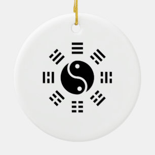 Het saldo: Ba Gua, acht trigrammen yin yang TCM Keramisch Ornament