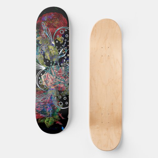 Het samenvoegen van Rozen Veelvoudige Design Skate Skateboard (Voorkant)