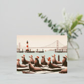 Het San Francisco Christmas Briefkaart | Golden Ga (Staand Voorkant)