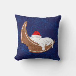 Het Santa Kat en de Gingerbread Moon Kussen