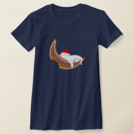 Het Santa Kat en de Gingerbread Moon T-shirt