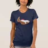 Het Santa Kat en de Gingerbread Moon T-shirt (Voorkant)