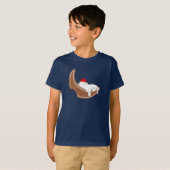Het Santa Kat en de Gingerbread Moon T-shirt (Voorkant volledig)