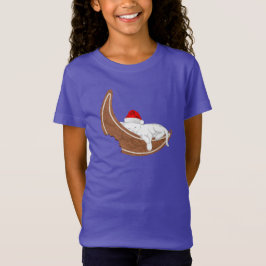 Het Santa Kat en de Gingerbread Moon T-shirt
