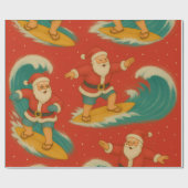 Het Santa Surf is op Cadeaupapier (Vlak)