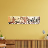 Het satirische papyrus canvas afdruk (Insitu (Woonkamer))