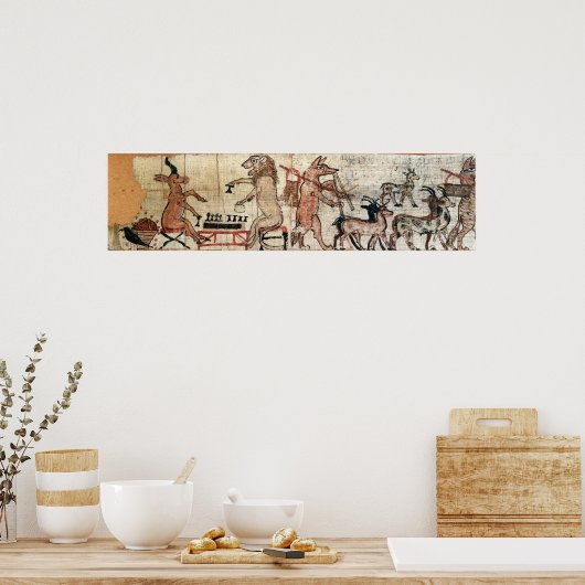 Het satirische papyrus poster (Keuken)