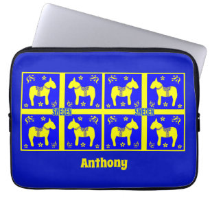 het scandinavische ontwerp , het zweedse paard , p laptop sleeve