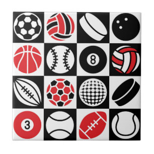 Het Schaakbord van sporten Tegeltje