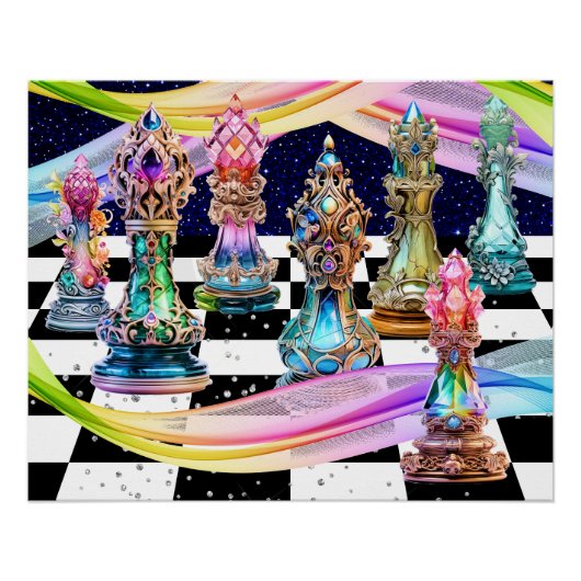 Het schaakspel Poster Perfect Poster (Voorkant)