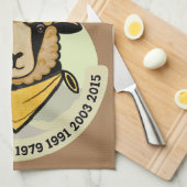 Het schaap door de generaties heen theedoek (Quarter Fold)