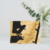 Het schaatsen briefkaart (Staand voorkant)