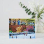 Het schaatsen Piste, Rockefeller Centrum, de Stad Briefkaart (Staand voorkant)