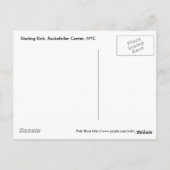 Het schaatsen Piste, Rockefeller Centrum, de Stad Briefkaart (Achterkant)