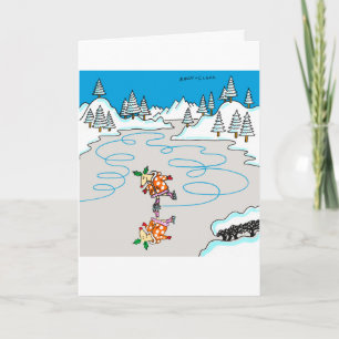 Het schaatsen van de Herten van de hulst de kaart