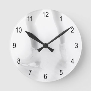 Het schaatsen van het ijs ronde klok