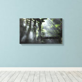 Het schaduwrijke pad kleine canvas afdruk (Insitu (Houten vloer))