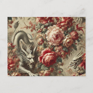 Het scharlakenrode struikgewas – Gotisch Victoriaa Feestdagenkaart