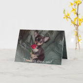 Het schattige Leuke Baby Vrolijke Chihuahua nam Kaart (Gele Bloem)