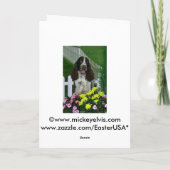 Het schattige Leuke Spaniel Pasen van de Feestdagen Kaart (Achterkant)
