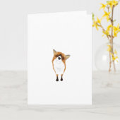 Het schattige Nieuwsgierige Wenskaart van de Vos Kaart (Gele Bloem)
