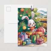 Het Schattigee kleine kerstkonijntje Briefkaart (Voorkant / Achterkant)