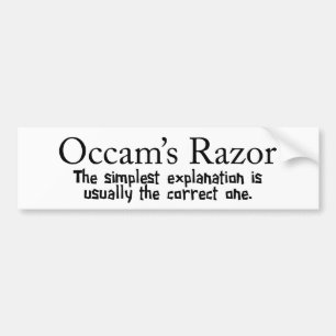 Het Scheermes van Occam Bumpersticker