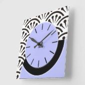 Het Schema van het art deco (Sering+Zwart) Vierkante Klok (Hoek)