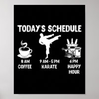 Het schema van vandaag Karate Gift - Grappig Graph