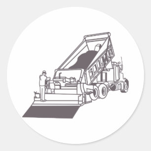 Het schenken van het Overzicht van de Vrachtwagen Ronde Sticker