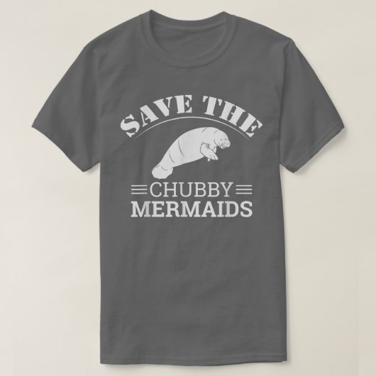 Het scherm Chubby Mermaids Manatea opslaan T-shirt (Design voorkant)