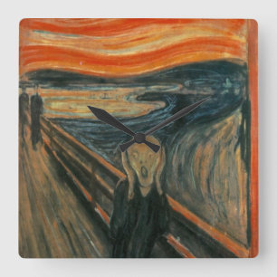 Het scherm - Edvard Munch Vierkante Klok