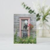 Het scherm in een venster briefkaart (Staand voorkant)