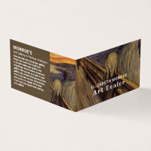 Het scherm van Edvard Munch, Art Dealer, gedetaill Visitekaartjes
