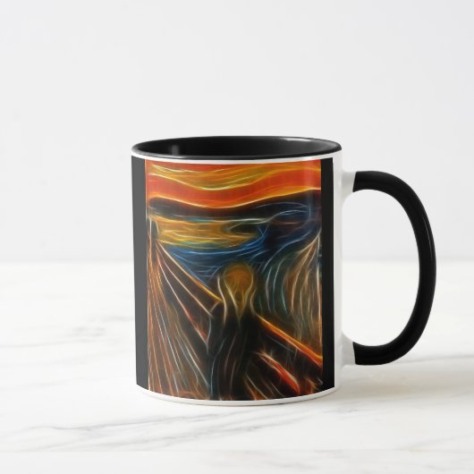 Het schermfractale schilderij Edvard Munch Mok (Rechts)
