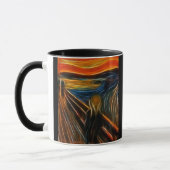 Het schermfractale schilderij Edvard Munch Mok (Links)
