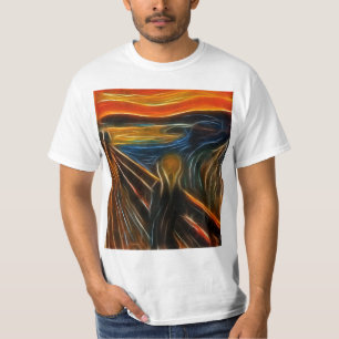 Het schermfractale schilderij Edvard Munch T-shirt